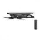 Motoros TV mennyezeti tartó | 23 - 55 " | Maximális támogatott képernyő súly: 30 kg | Dönthető | Maximális mennyezeti távolság: 663 mm | Minimális mennyezeti távolság: 108 mm | Távvezérelt | Acél | Fekete