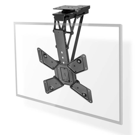 SmartLife Motorised TV Ceiling Mount | 23 - 65 " | Maximum supported screen weight: 30 kg | Rotatable | Tiltable | Minimum ceiling distance: 140 mm | Remote controlled | Steel | Black