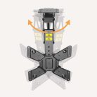 SmartLife Motorised TV Ceiling Mount | 23 - 65 " | Maximum supported screen weight: 30 kg | Rotatable | Tiltable | Minimum ceiling distance: 140 mm | Remote controlled | Steel | Black