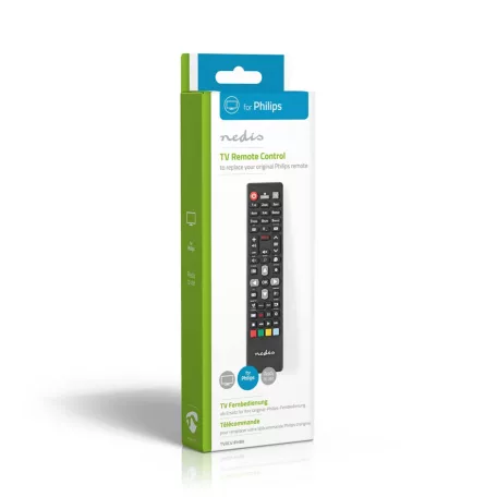 Tartalék Távirányító | Megfelelő: Philips | Rögzített | 1 Eszköz | Ambilight Gomb / Netflix Gomb | Infravörös | Fekete