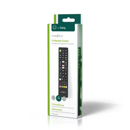 Tartalék Távirányító | Megfelelő: Sony | Rögzített | 1 Eszköz | Amazon Prime / Netflix Gomb / Youtube Gomb | Infravörös | Fekete