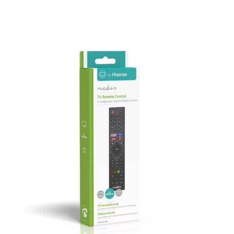 Tartalék Távirányító | Megfelelő: Hi-Sense | Előre Programozott | 1 Eszköz | Amazon Prime / Disney + Button / Netflix Gomb / Rakuten TV Button | Infravörös | Fekete