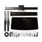 Minden Irányban Állítható TV állvány | 32 - 65 " | Maximális támogatott képernyő súly: 45 kg | Dönthető | Forgatható | Állítható, előre maghatározott magasságok | Acél / Üveg | Fekete