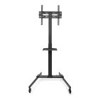 TV állvány Floor | 32 - 55 " | Maximális támogatott képernyő súly: 35 kg | Prémium oszlop kialakítása | Állítható, előre maghatározott magasságok | Pattanó zár | Acél | Fekete