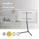 TV állvány Floor | 49 - 70 " | Maximális támogatott képernyő súly: 40 kg | V-shape Design | Borulás védett pánt | Pattanó zár | Acél / Alumínium | Fekete