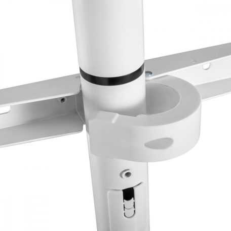 TV állvány Floor | 49 - 70 " | Maximális támogatott képernyő súly: 40 kg | V-shape Design | Borulás védett pánt | Pattanó zár | Acél / Alumínium | Fehér