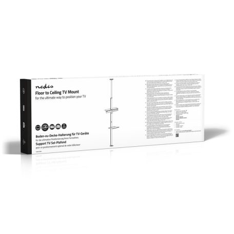 Minden Irányban Állítható TV állvány | 37 - 70 " | Maximális támogatott képernyő súly: 30 kg | Dönthető | Forgatható | Állítható, előre maghatározott magasságok | Acél / Alumínium | Ezüst / Fekete