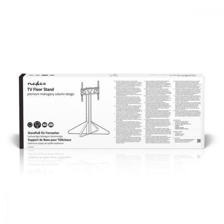 TV állvány Floor | 43 - 65 " | Maximális támogatott képernyő súly: 35 kg | Fixed Design | Állítható, előre maghatározott magasságok | Acél / Alumínium | Fekete