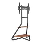 TV állvány Floor | 37 - 75 " | Maximális támogatott képernyő súly: 40 kg | Bauhaus Design | Állítható, előre maghatározott magasságok | Acél / MDF | Barna / Fekete