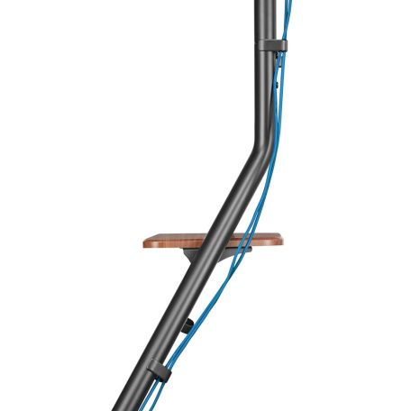 TV állvány Floor | 37 - 75 " | Maximális támogatott képernyő súly: 40 kg | Bauhaus Design | Állítható, előre maghatározott magasságok | Acél / MDF | Barna / Fekete