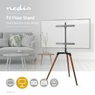 TV állvány Floor | 50 - 65 " | Maximális támogatott képernyő súly: 35 kg | Scandinavian Design | Forgatható | Borulás védett pánt | Pattanó zár | Acél / Alumínium | Fekete