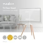 TV állvány Floor | 50 - 65 " | Maximális támogatott képernyő súly: 35 kg | Scandinavian Design | Forgatható | Borulás védett pánt | Pattanó zár | Acél / Alumínium | Fehér