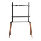 TV állvány Floor | 60 - 75 " | Maximális támogatott képernyő súly: 40 kg | Scandinavian Design | Borulás védett pánt | Pattanó zár | Acél / Alumínium | Fekete