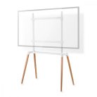 TV állvány Floor | 60-75 " | Maximális támogatott képernyő súly: 40 kg | Scandinavian Design | Borulás védett pánt | Pattanó zár | Acél / Alumínium | Fehér