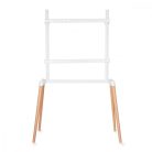 TV állvány Floor | 60-75 " | Maximális támogatott képernyő súly: 40 kg | Scandinavian Design | Borulás védett pánt | Pattanó zár | Acél / Alumínium | Fehér