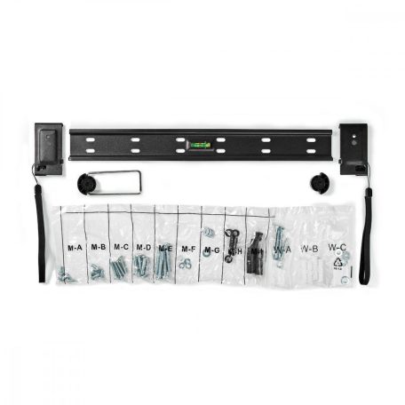 Fix TV fali tartó | 32 - 55 " | Maximális támogatott képernyő súly: 50 kg | Maximális fal távolság: 14.5 mm | Acél | Fekete