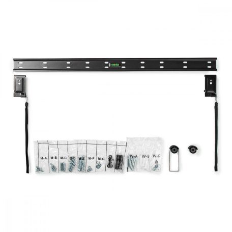 Fix TV fali tartó | 43 - 90 " | Maximális támogatott képernyő súly: 50 kg | Maximális fal távolság: 14.5 mm | Acél | Fekete