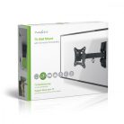 Minden Irányban Mozgatható TV fali tartó | 13-27 " | Maximális támogatott képernyő súly: 15 kg | Dönthető | Forgatható | Maximális fal távolság: 60 mm | Maximális fal távolság: 199 mm | 2 Forgás Pont | ABS / Acél | Fekete