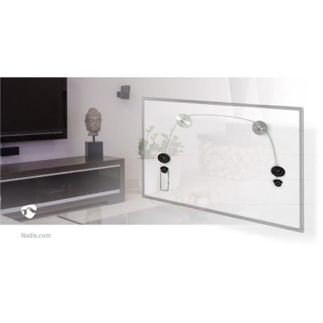 Fix TV fali tartó | 37-70 " | Maximális támogatott képernyő súly: 50 kg | Maximális fal távolság: 14.5 mm | Rögzítő kábel | ABS / Acél | Fekete / Fém