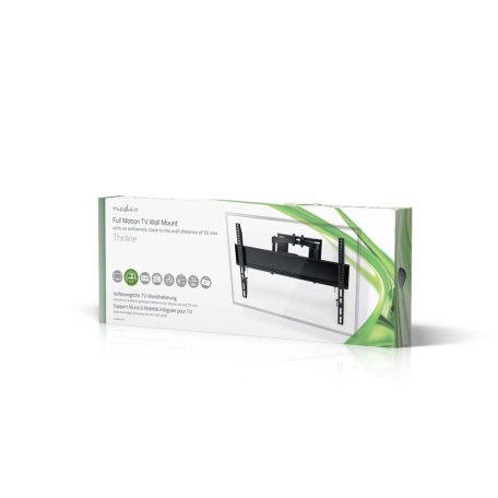 Minden Irányban Mozgatható TV fali tartó | 37 - 80 " | Maximális támogatott képernyő súly: 35 kg | Dönthető | Forgatható | Maximális fal távolság: 75 mm | Maximális fal távolság: 330 mm | 6 Forgás Pont | Acél | Fekete