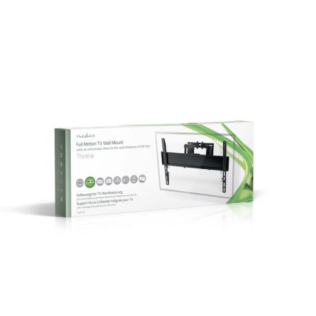 Minden Irányban Mozgatható TV fali tartó | 37 - 80 " | Maximális támogatott képernyő súly: 35 kg | Dönthető | Forgatható | Maximális fal távolság: 75 mm | Maximális fal távolság: 330 mm | 6 Forgás Pont | Acél | Fekete