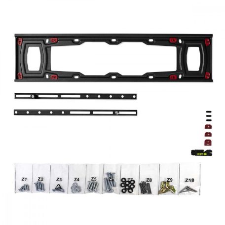 Fix TV fali tartó | 37 - 70 " | Maximális támogatott képernyő súly: 40 kg | Maximális fal távolság: 28 mm | Acél | Fekete
