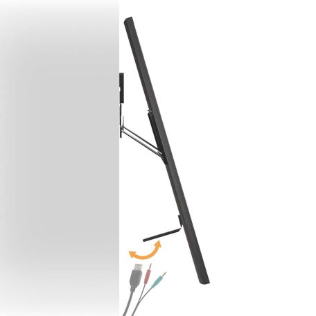 Fix TV fali tartó | 43 - 85 " | Maximális támogatott képernyő súly: 60 kg | Maximális fal távolság: 7.50 mm | Acél | Fekete