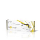 Fix TV fali tartó | 43 - 100 " | Maximális támogatott képernyő súly: 75 kg | Maximális fal távolság: 9.50 mm | Acél | Fekete