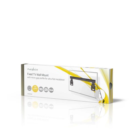 Fix TV fali tartó | 43 - 100 " | Maximális támogatott képernyő súly: 75 kg | Maximális fal távolság: 9.50 mm | Acél | Fekete