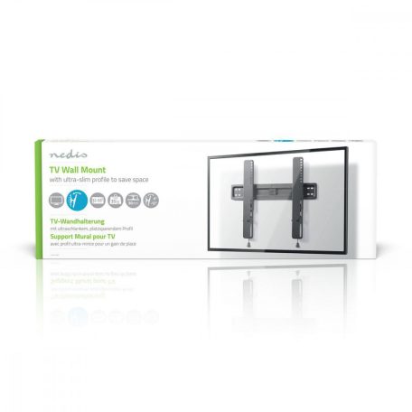 Billenthető TV fali tartó | 32-55 " | Maximális támogatott képernyő súly: 35 kg | Dönthető: -12 ° | Maximális fal távolság: 30 mm | Acél | Fekete