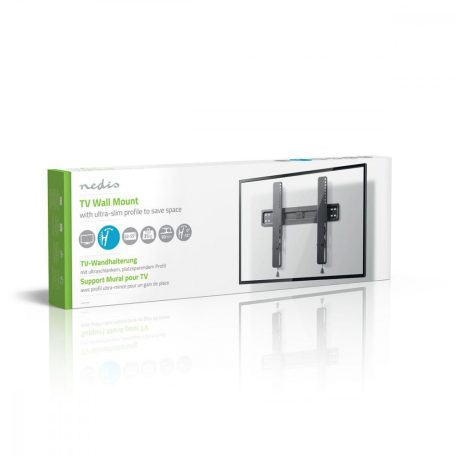 Billenthető TV fali tartó | 32-55 " | Maximális támogatott képernyő súly: 35 kg | Dönthető: -12 ° | Maximális fal távolság: 30 mm | Acél | Fekete