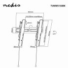 Billenthető TV fali tartó | 32-55 " | Maximális támogatott képernyő súly: 35 kg | Dönthető: -12 ° | Maximális fal távolság: 30 mm | Acél | Fekete