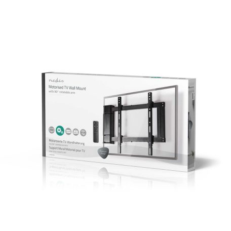 Motoros TV fali tartó | 32 - 60 " | 40 kg | Forgatható | 47 mm | 990 mm | Távvezérelt | Acél | Fekete