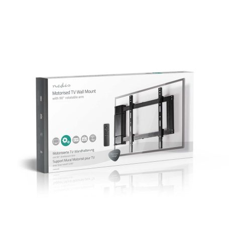 Motoros TV fali tartó | 32 - 60 " | 40 kg | Forgatható | 47 mm | 990 mm | Távvezérelt | Acél | Fekete