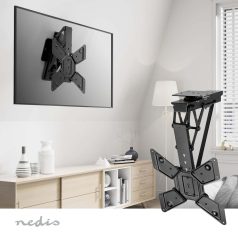   Motoros TV fali tartó | 37 - 70 " | Maximális támogatott képernyő súly: 35 kg | Forgatható | Maximális fal távolság: 153 mm | Maximális fal távolság: 485 mm | Távvezérelt | ABS / Acél | Fekete