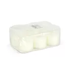 6 db-os mécses betét - 5 x Ø4,3 cm - szín: fehér