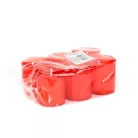 6 db-os mécses betét, szín: piros - Ø4,3 cm