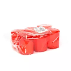 6 db-os mécses betét, szín: piros - Ø4,3 cm