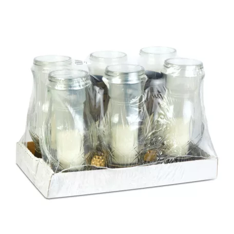 Üveg mécses arany műanyag kupakkal és talppal- 28 x 10 cm