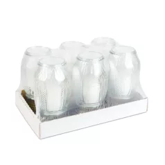   Üveg mécses műanyag kupakkal - 25 x 10 cm - kupak és talp szín: arany