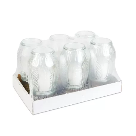 Üveg mécses műanyag kupakkal - 25 x 10 cm - kupak és talp szín: arany