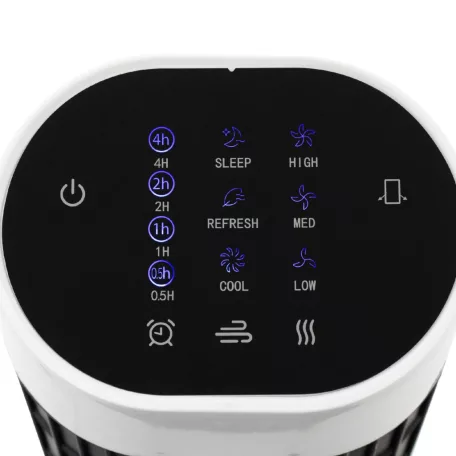 Home TWFR100B oszlopventilátor, 45 W, 3 sebességfokozat, távirányító, kikapcsolás időzítés, oszcillálás, nagy méretű kijelző