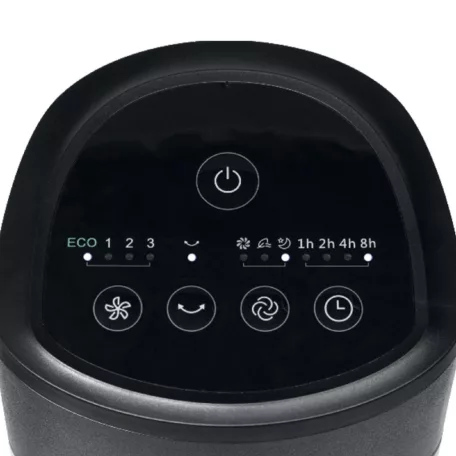 Home TWFR 100 oszlopventilátor, 45 W, 100 cm, 3 fokozat, 85°-os oszcillálás, távirányító, fekete,