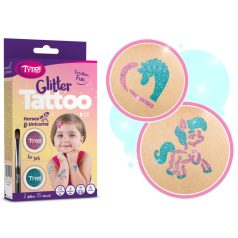 Lovak és unikornisok csillámtetoválás szett