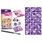 Lovak és unikornisok csillámtetoválás szett