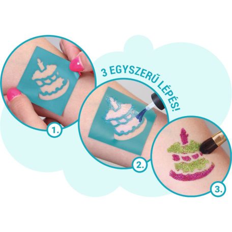 Boldog Születésnapot csillámtetoválás szett