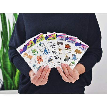 Dinoszauruszos tetoválás matrica szett - 40 db / csomag