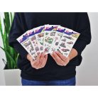 Járművek tetoválás matrica szett - 53 db / csomag