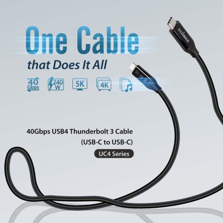 USB4/Thunderbolt3 Cable, 40G, 3 meter, Type C to Type C