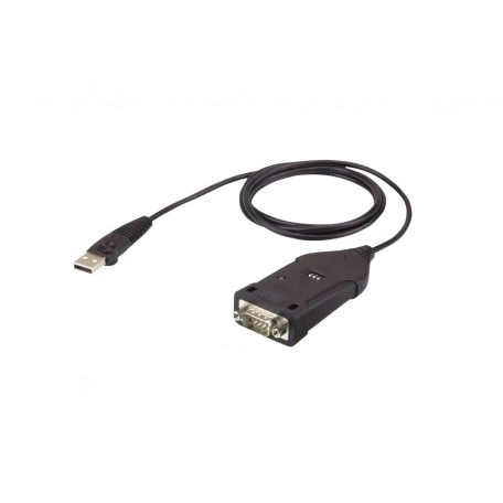 USB 2.0 Adapter USB A Dugó - D-SUB 9-Pólusú Dugó Fekete
